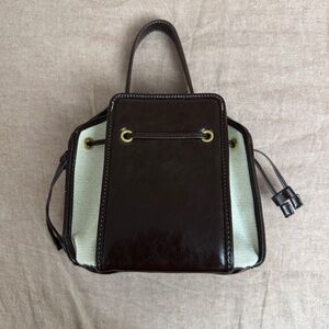 Burgundy Zara bucket bag